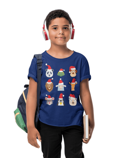 Animals Christmas Childrens T-Shirt 8Ball